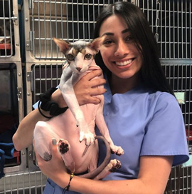 Tatiana Diaz at Bustillo Animal Hospital in Miami